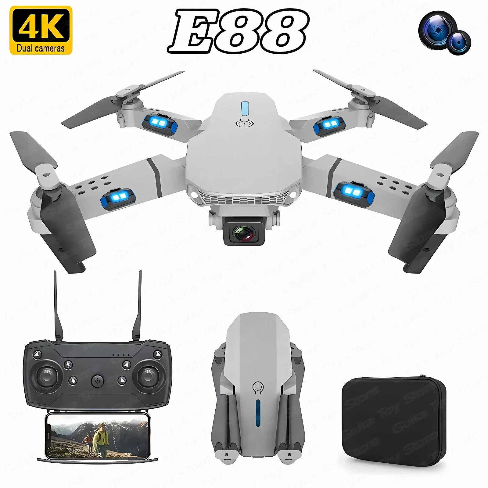 Drone Camera Lens - E88 Pro WIFI FPV الطائرة بدون